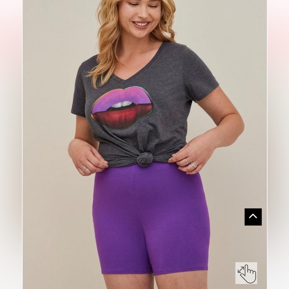 TORRID 5 Inch Signature Waist Bike Short Purple Size M/L NEW